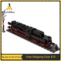 moc german class 52 80 steam locomotive train model building blocks retro train diy educational kid toys for children gifts
