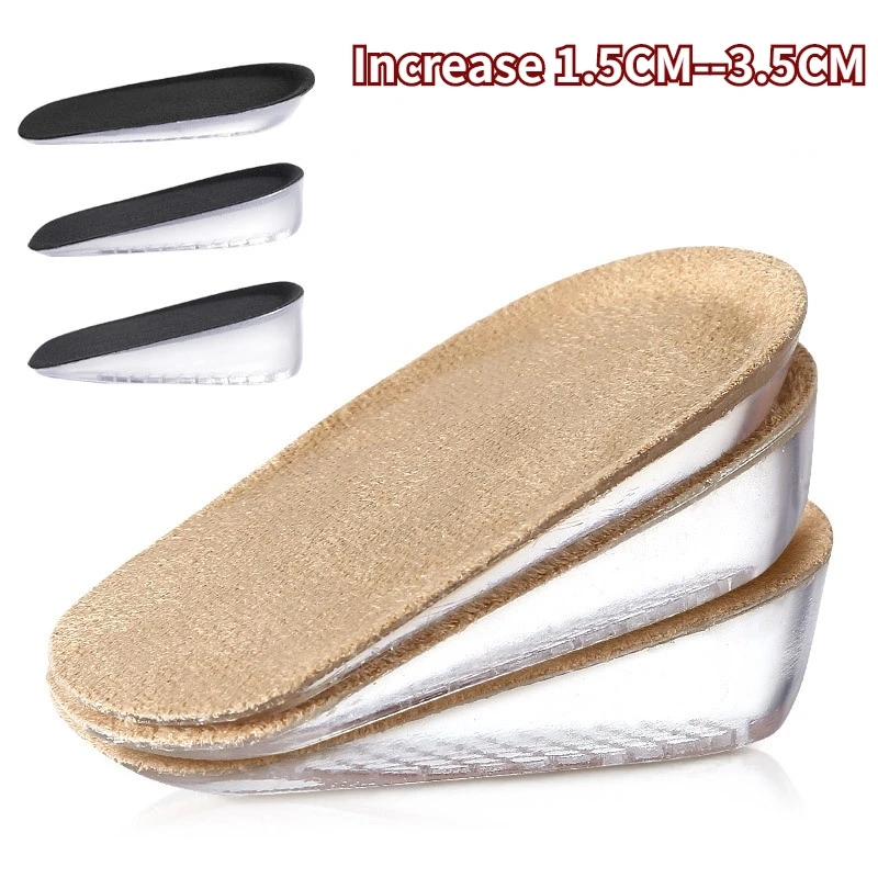 

2 шт., мягкие силиконовые стельки для пяток, 1-3 см