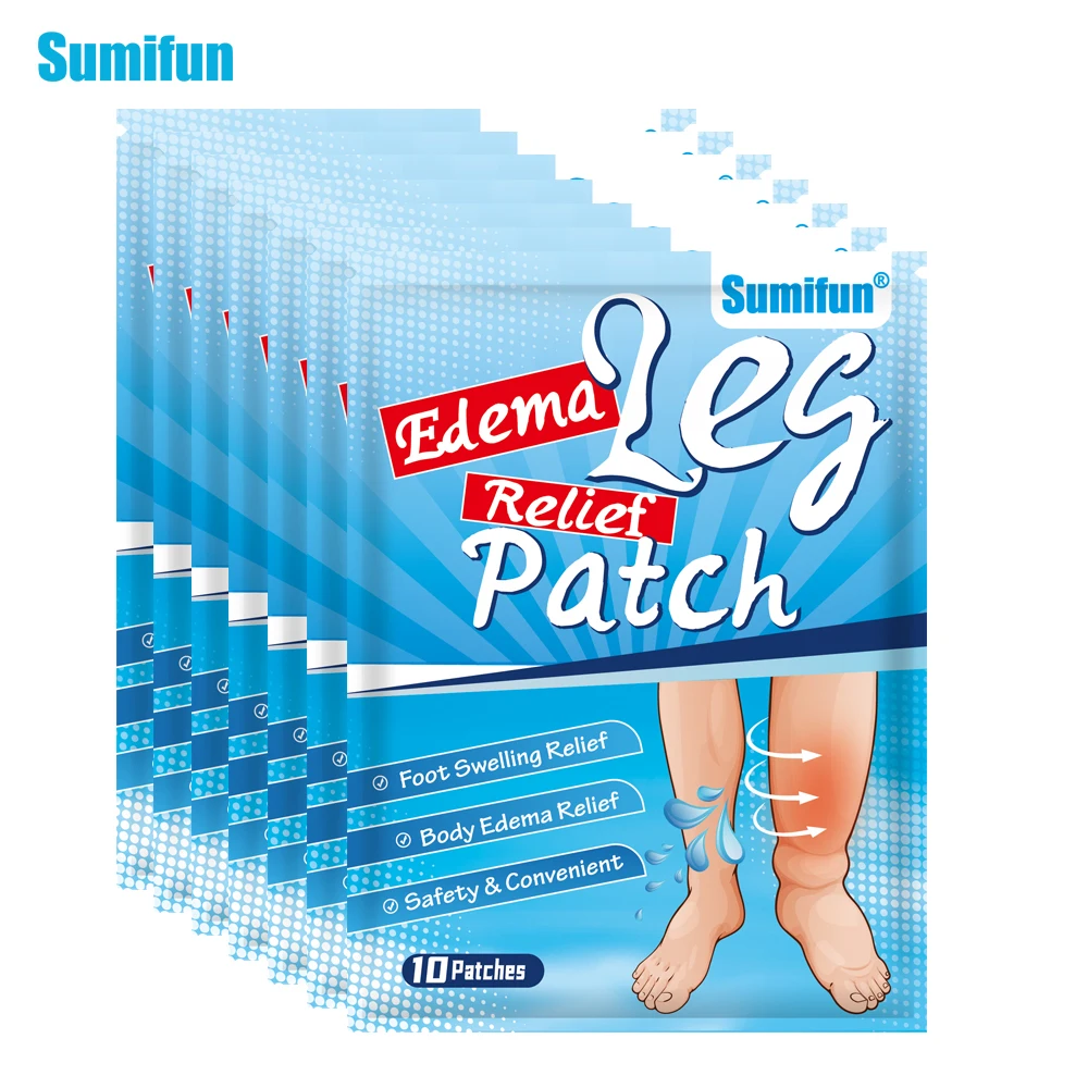 

100 шт. = 10 пакетов, пластырь для снятия отеков на ногах