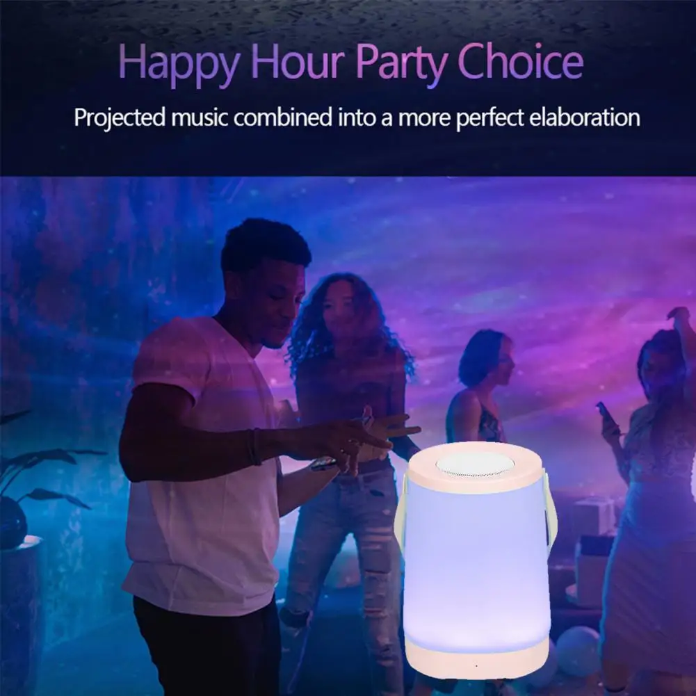 

Sports Speaker 1 Set Long Lasting Flicker Free Non-Glaring Color Changing Bedside Lamp Bluetooth-compatible Speaker for Office