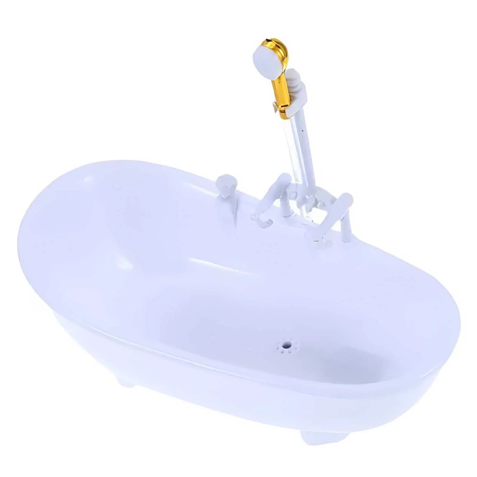 

Electric Cyclic Water Spray Cup Mini Bathtub Kids Toys Simulation Plastic Mini Bathroom Tub Miniatures for Milkshake Cold Drinks