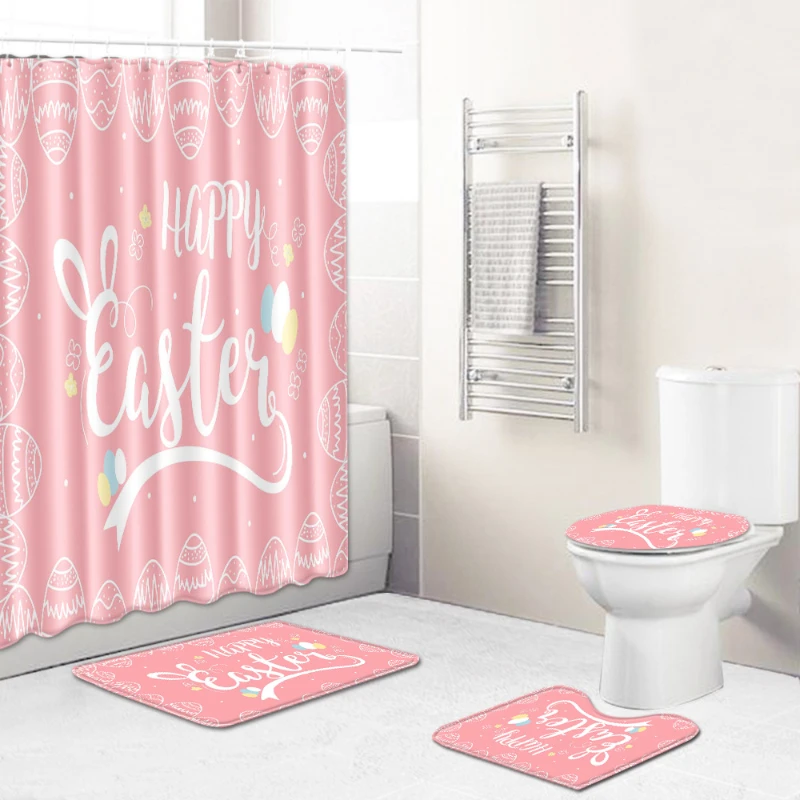 2022 Пасхальная душевая занавеска в комплекте пасхальный мультяшный кролик милый
