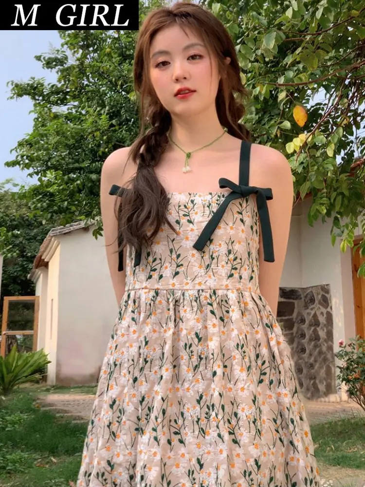 

M GIRLS L-4XL Dress Women Simple Leisure Fashion Holiday Sweet A-Line Streetwear Attractive Summer Design Printing Students Popu