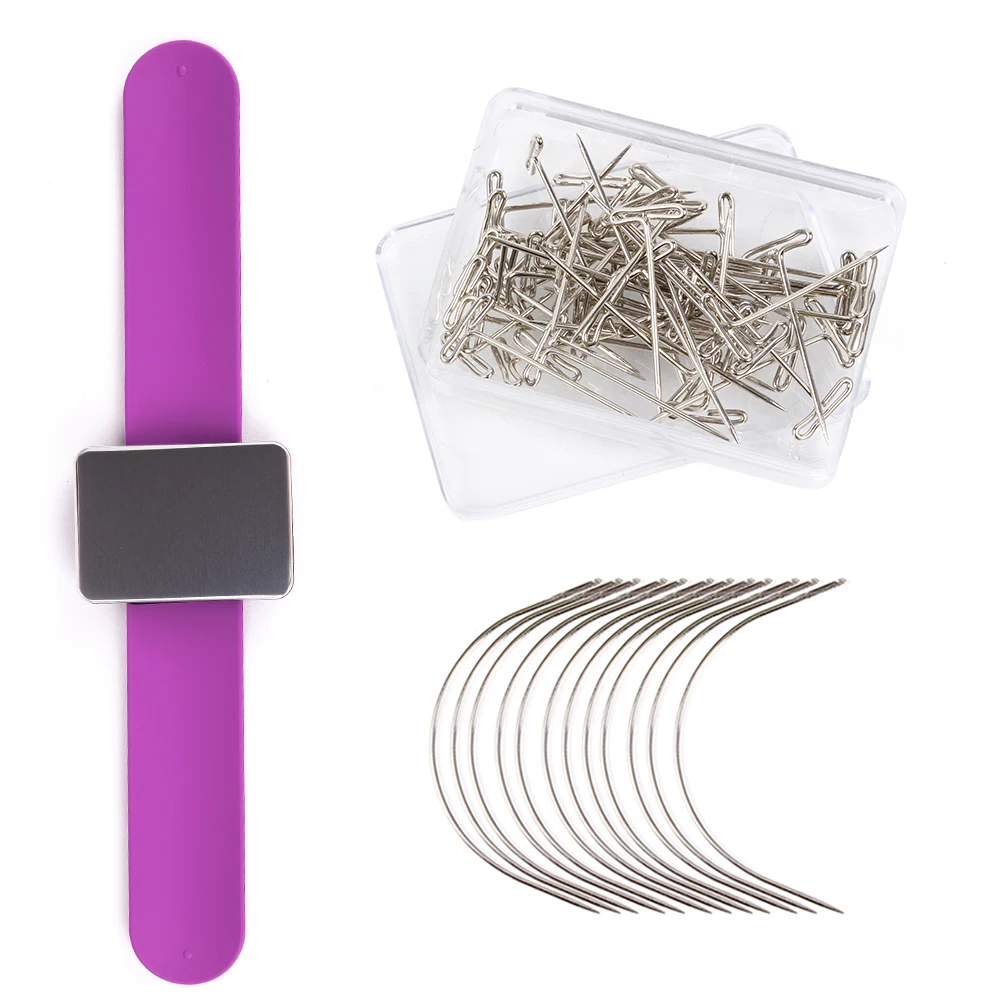 Магнитные браслеты с T-образным держателем иглы для изготовления парика швейный