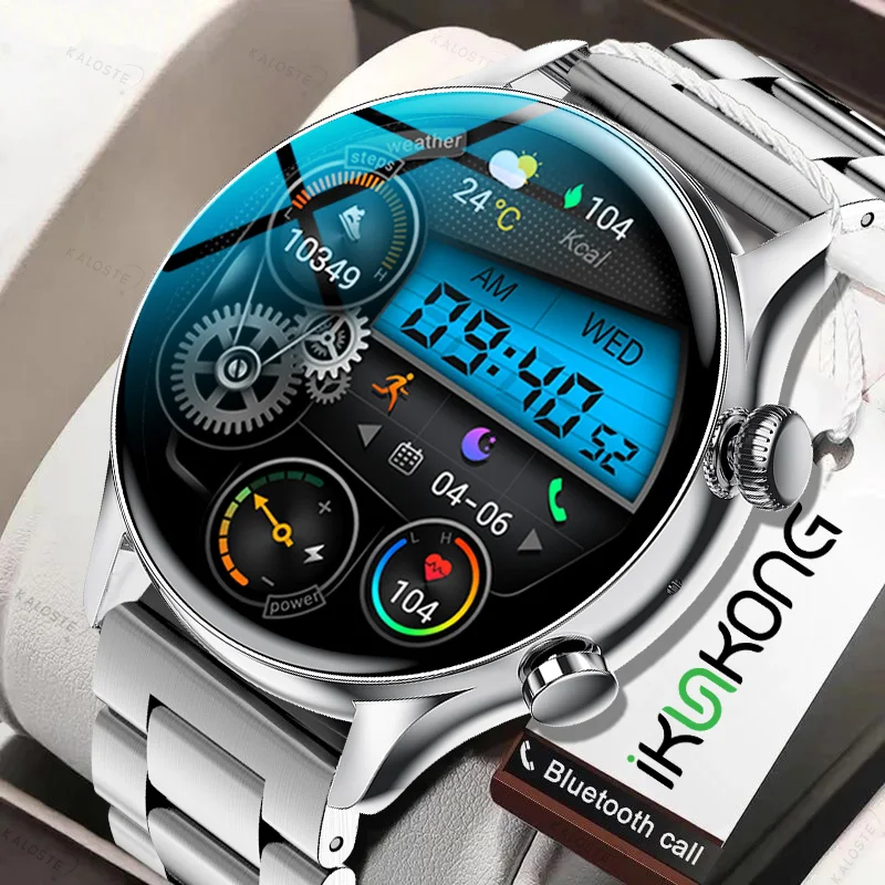

2022 NFC Bluetooth Call Smart Watch AMOLED Screen Always display Voice Assistant Sport Fitness SmartWatch For Men Huawei Xiaomi