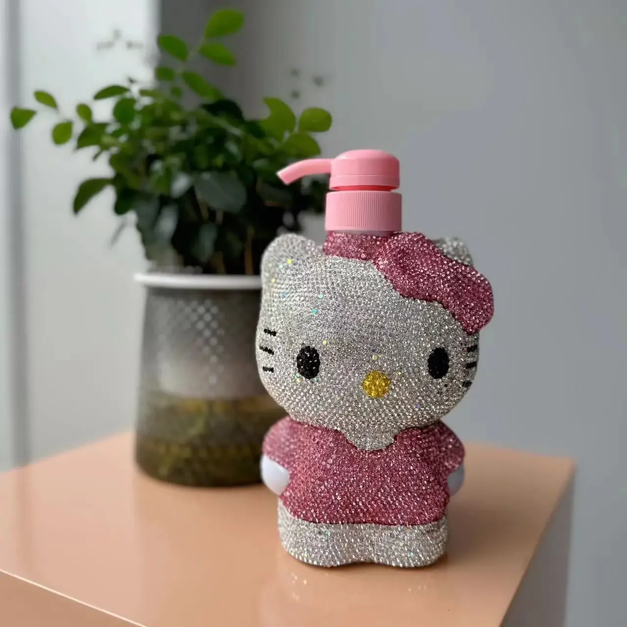 Kawaii Sanrio Hello Kitty бутылка для душа шампуня ручной пустой Хранения Туалетных