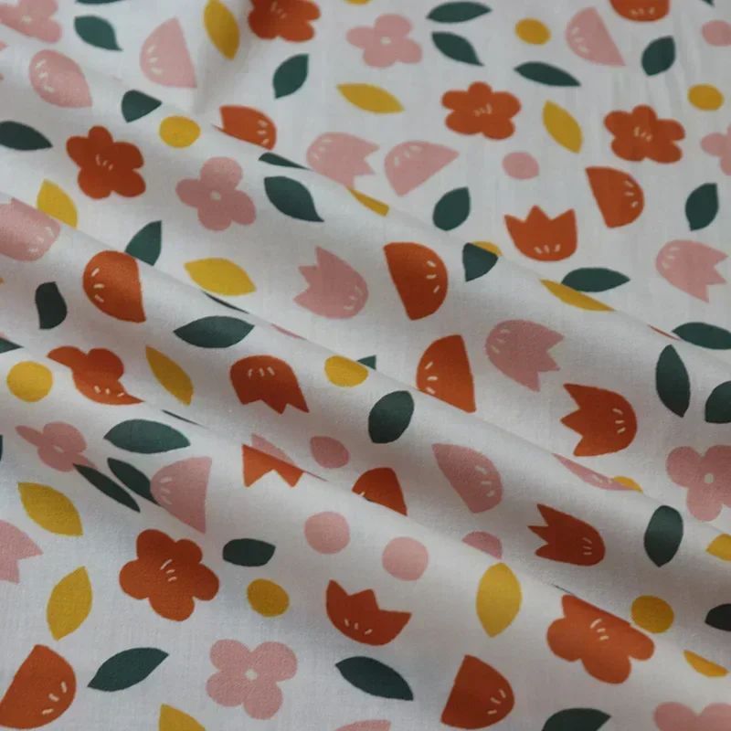 Хлопчатобумажная ткань для детей розовые льюшки 80STissun шитья платье женской юбки