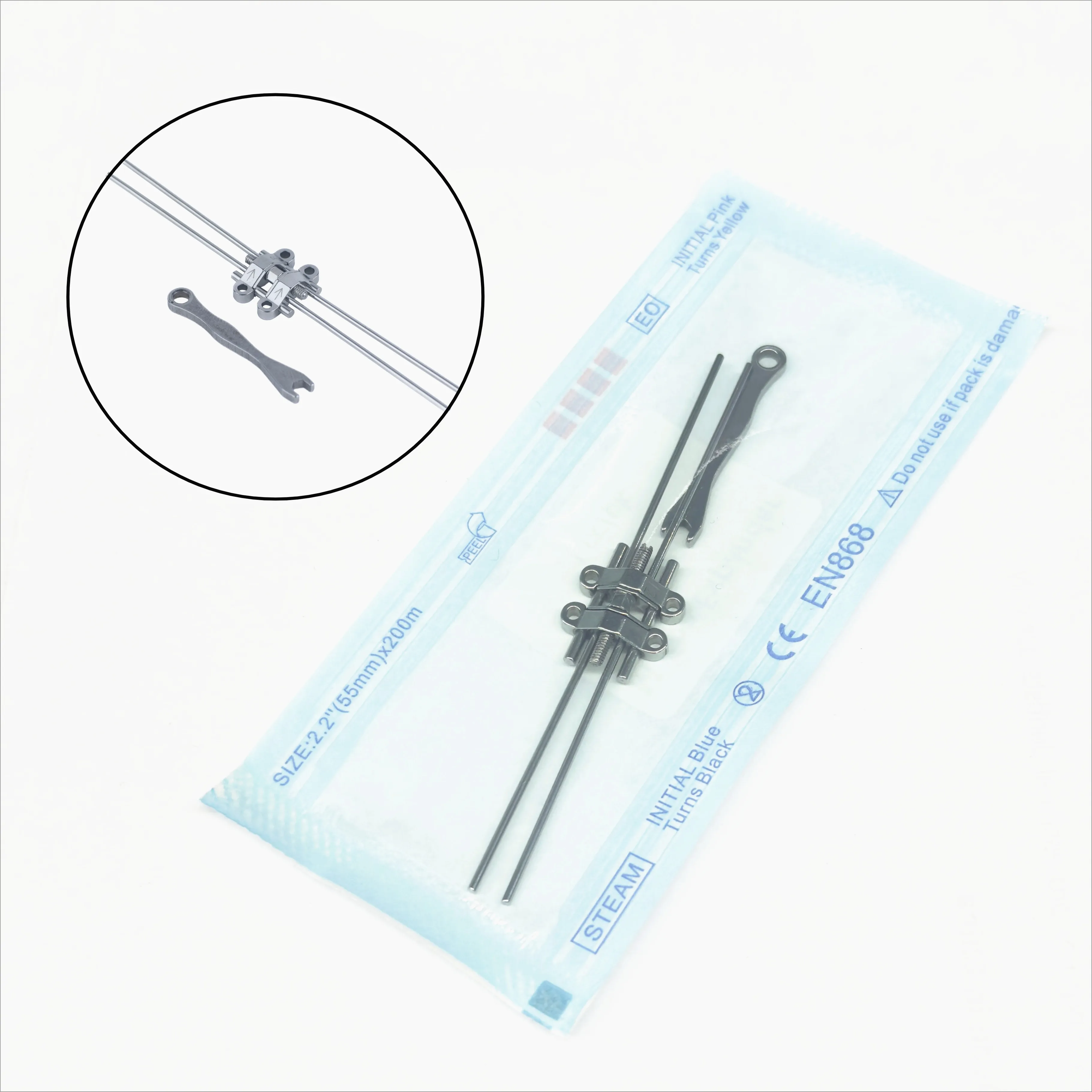 Фото Ортодонтический расширитель десневой дуги (Palatal Marpe Expander) с ключом, регулируемый размер, нержавеющая сталь, сертификат CE, 1 шт. №3