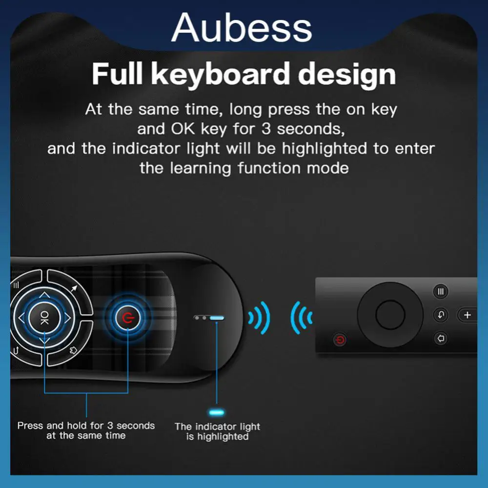 

Touchpad 300mah Voice Assistant Remote Control Keyboard Motion Sense Backlight Wireless Air Mouse For Android Tv Box