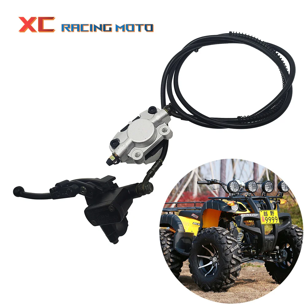 

Motorcycle ATV Quad Go Kart Universal Rear Disc Brake Caliper Master Cylinder Hand Pump Assembly For 110cc 150cc 200cc 250cc