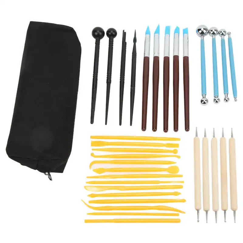 

Набор инструментов для скульптурирования глины, стержень из нержавеющей стали, набор инструментов для скульптурирования глины для резьбы ...