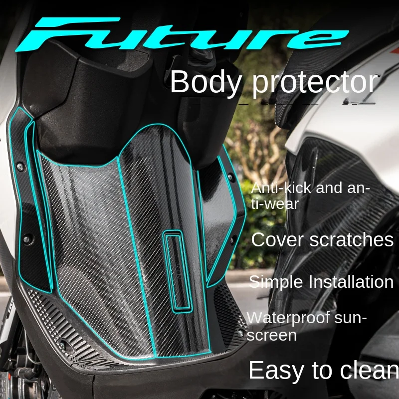 

Motorcycle Tank Protector Sticker The whole car carbon fibre Protection Scratch Decal FOR For YAMAHA Future 125