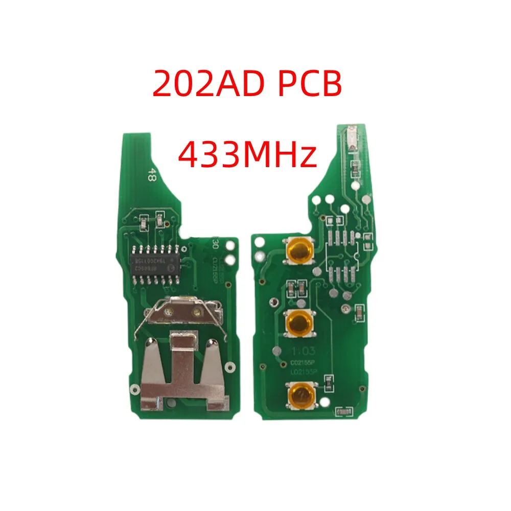 

Keychannel 5/10 шт. 202AD пульт дистанционного управления PCB 433 МГц флип-ключ печатная плата Fob материнская плата для Touran Caddy Polo Jetta Passat Tiguan