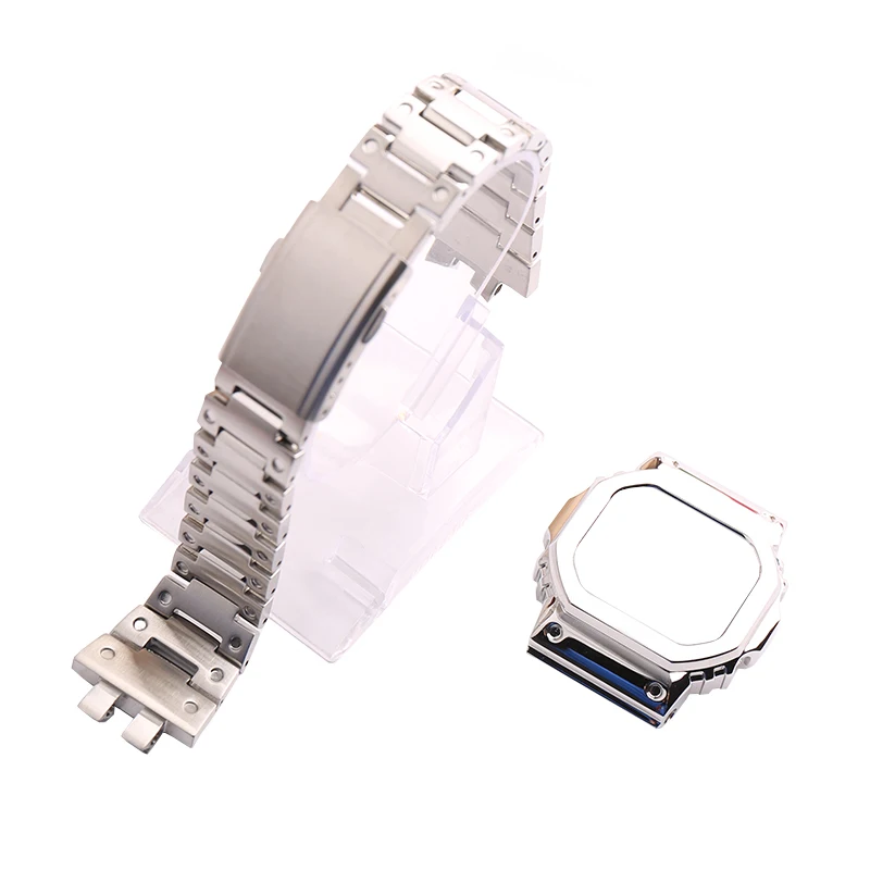 Fine steel solid strap case suitable for Casio G-SHOCK block GMW-B5000 men's and women's strap watch accessories