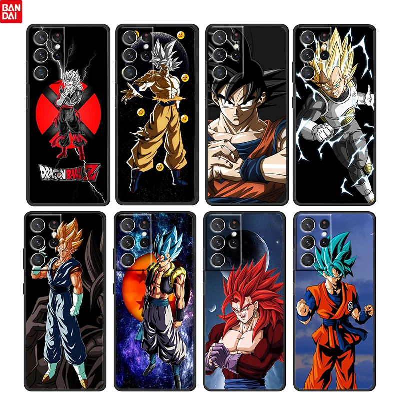 

Dragon Ball Cool Goku For Samsung Galaxy S22 S21 S20 Ultra Plus Pro S10 S9 S8 S7 4G 5G Soft TPU Black Phone Case Funda Cover