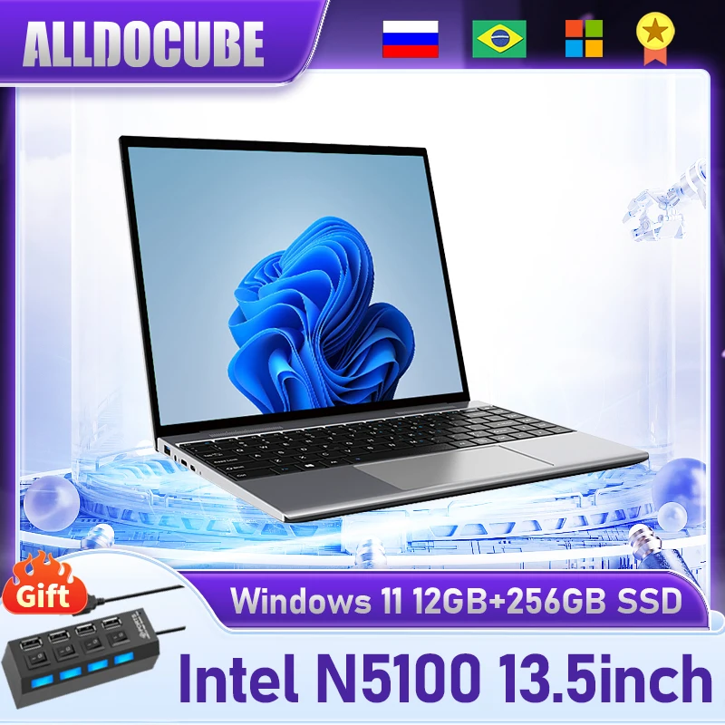 Alldocube GT Book13PRO 13.5 inch 3K screen Win 11 Intel 11th Gen N5100 Dual-band WIFI 12000mAH Battery 3:2 aspect ratio