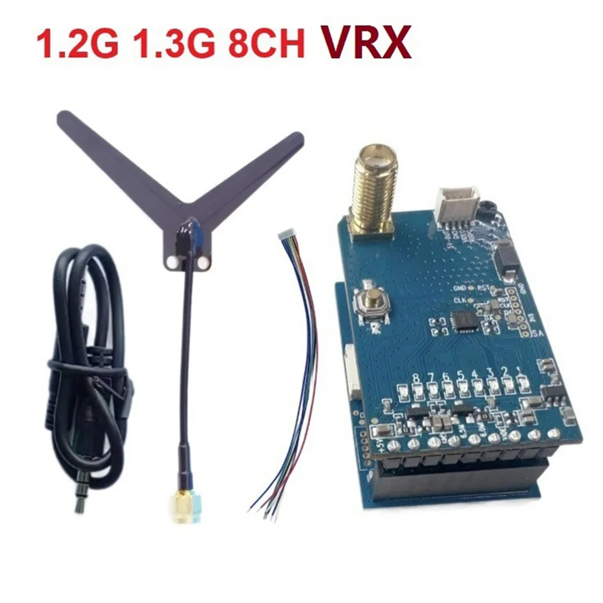 1.2G 1.3G VRX 8-канальный видеоприемник FPV с голосовой функцией PAL/NTSC 2-6S для очков FatShark