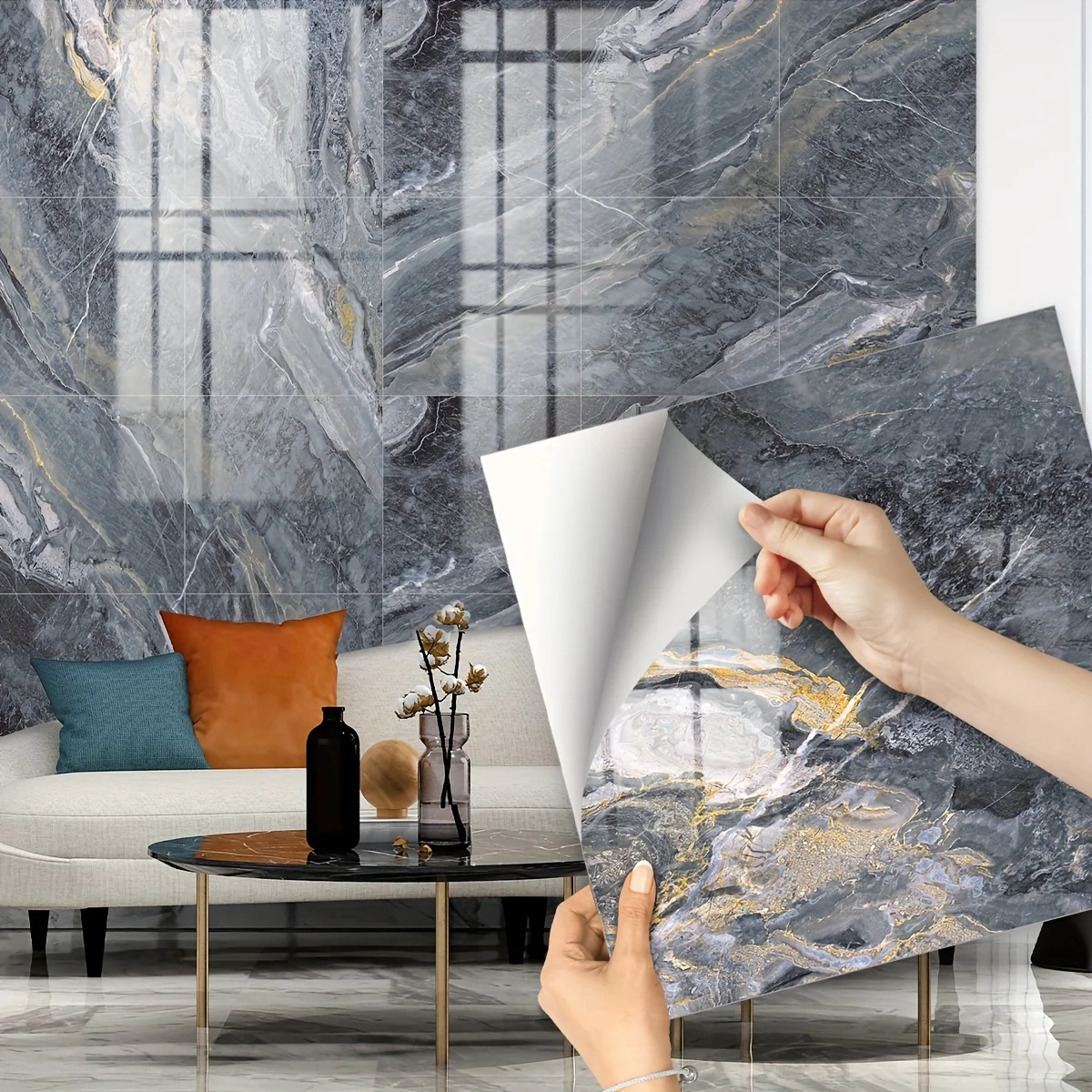 8 шт. утолщенные водонепроницаемые самоклеящиеся мраморные узоры