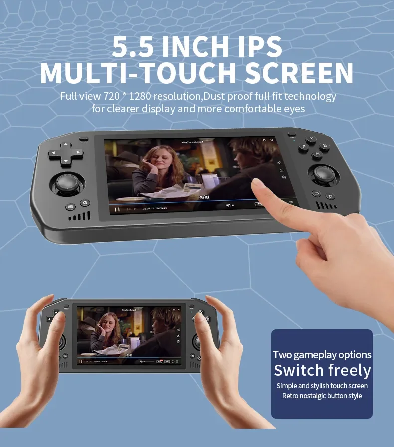 POWKIDDY X28 Ретро портативная игровая консоль Игровые консоли Android 11 5 5-дюймовый