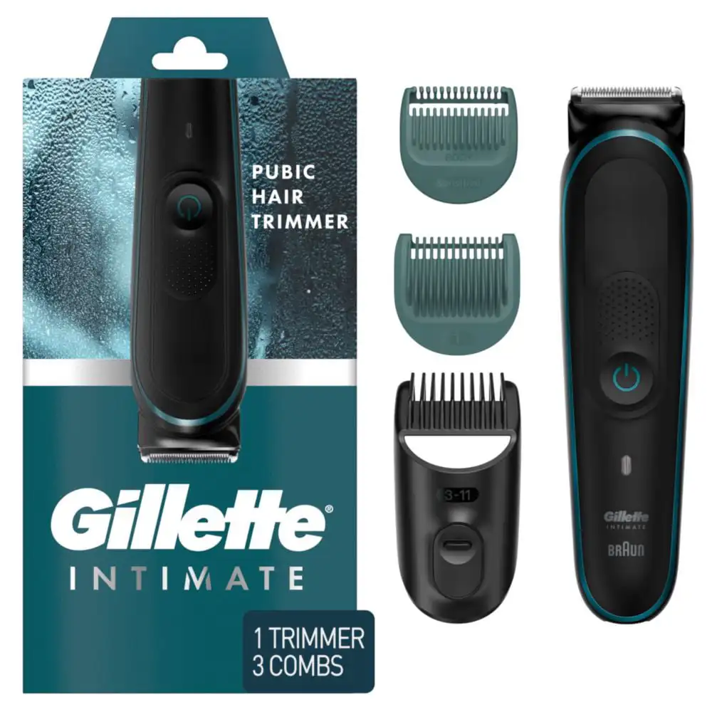 

Intimate Pubic Hair Trimmer for Men, Waterproof Body Groomer, Black