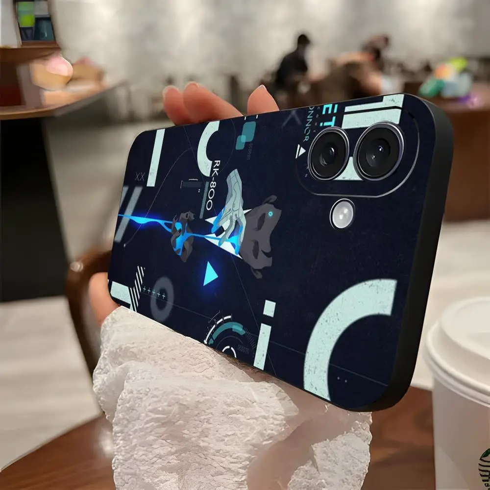 Game D-Detr-oit Hu-manES Phone Case For iPhone 16 15 14 13 12 11 X XR XS 8 Plus Mini Pro Max Soft black Shockproof Cover