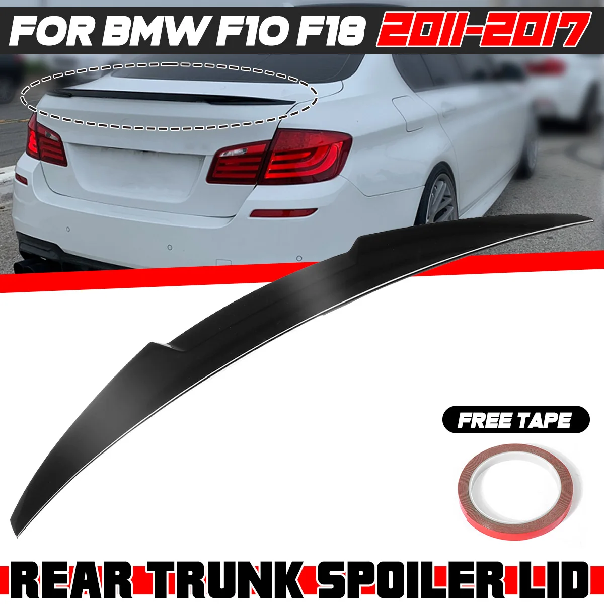 

F10 F18 Автомобильный задний спойлер, удлинитель для крыльев для BMW F10 F18 2011-2017 M4/PSM Style, задний спойлер для багажника, губа для ботинок