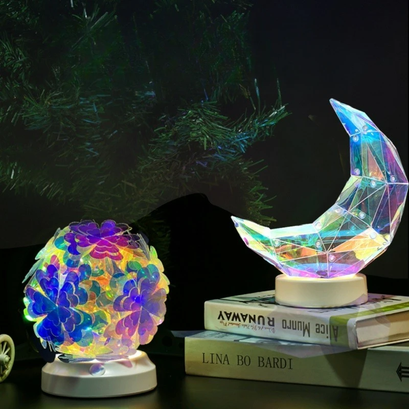 USB Перезаряжаемый Ночник В Форме Луны Атмосферная Настольная Лампа Для Домашнего