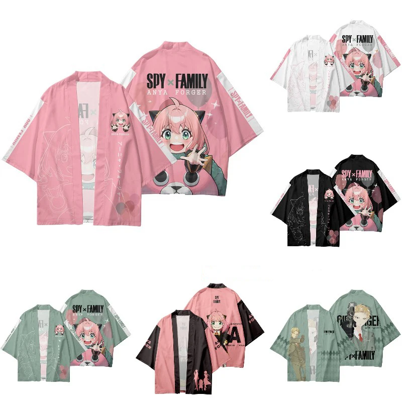 

Cosplay Anime Spy X Family Yor Forger Anya Forger Kimono Cardigan Haori Adults Summer Shirt Coat Funny Cosplay Costumes