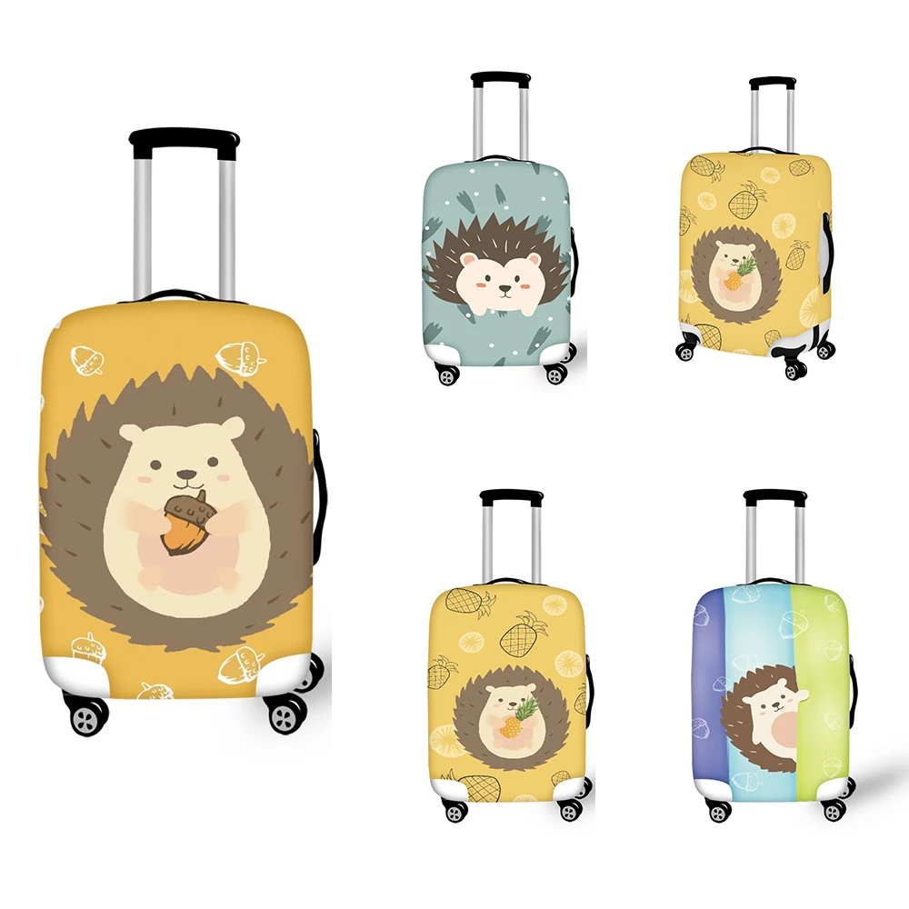 

FORUDESIGNS Kawaii Cartoon Pineapple Hedgehog Kids Luggage Bag Protect Cover Waterproof Stretchable Travel Suitcase With Wheels