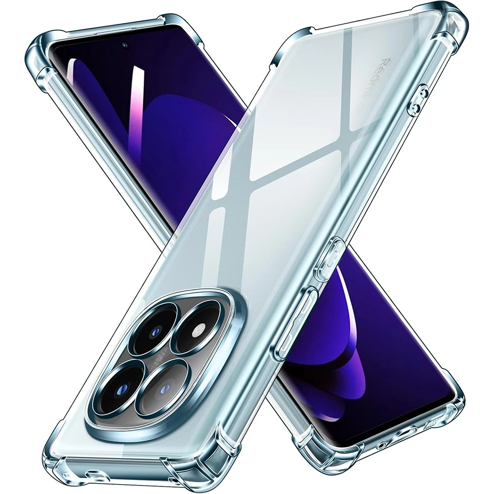 Противоударный силиконовый мягкий чехол для Xiaomi Redmi 14C 13C 12C 11A Note 14 13 12 11 Pro Plus + 4G 5G