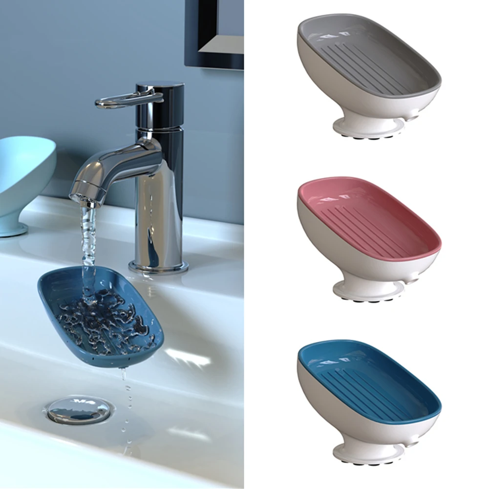 

Soap Box Creative Draining Soap Storage Rack Punch-Free Suction Cup Personalized Cute Household Shelf Bathroom Artifact