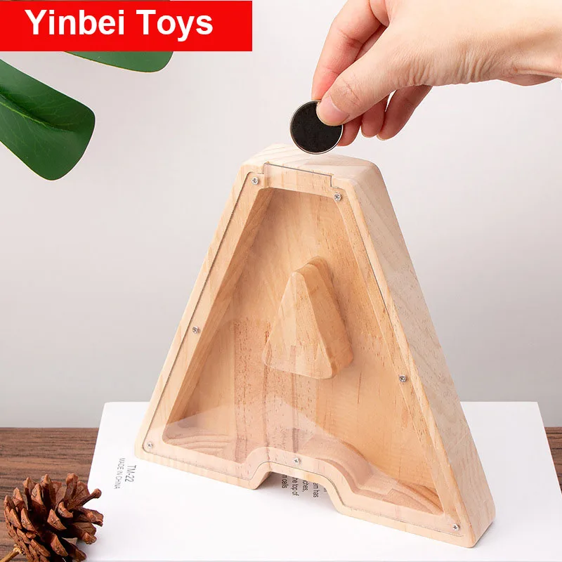 

Montessori Toys Wooden Toy 26 Letter Piggy Bank Montessori Education Other Toys for Children To Entertain