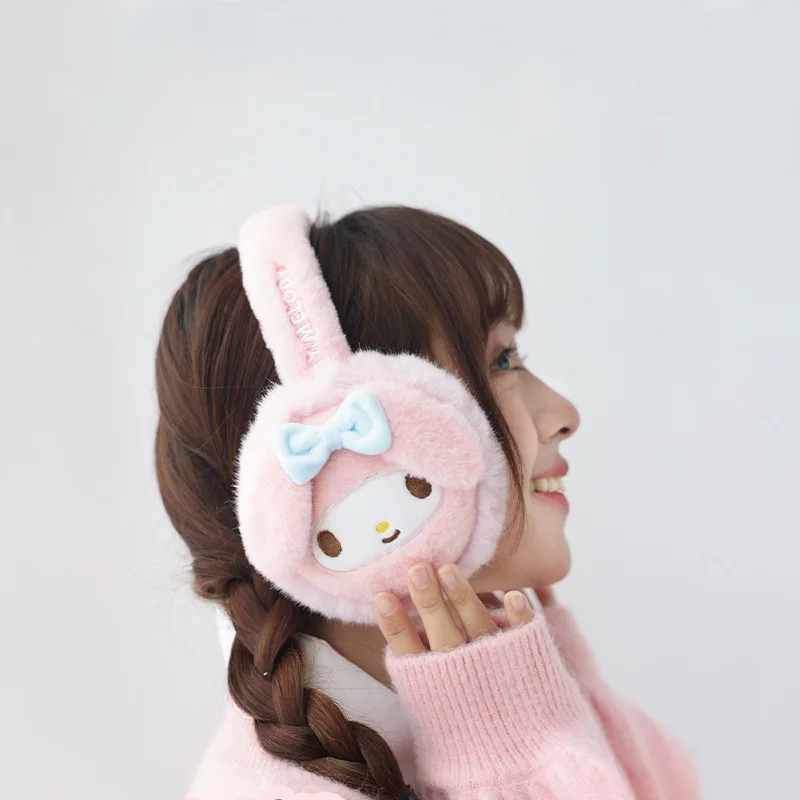 

Sanrio My Melody Cinnamoroll Pochacco Children Plush Earmuff Kids Ear-Warmer Girls Ear-Protection Thicken Keep Warm Antifreezing
