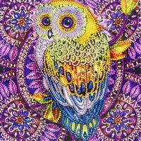 yellow owl 5d special shaped diamond painting embroidery needlework rhinestone crystal cross craft stitch kit diy