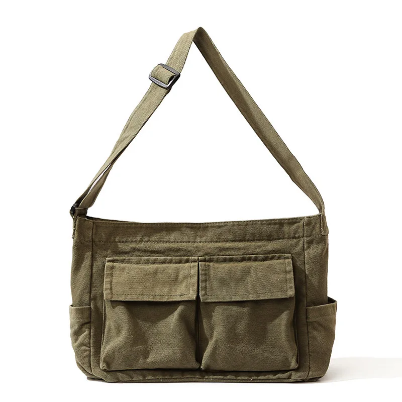 CGCBAG Lage Capacity Canvas Crossbody Bag For Women 2023 Fashion Multiple Pockets Shopper Shoulder Bag Simple Female Tote Bag