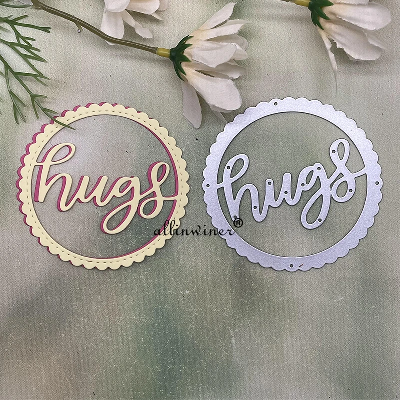 

Hugs letter ring Metal Cutting Dies Stencils For DIY Scrapbooking Decorative Embossing Handcraft Die Cutting Template