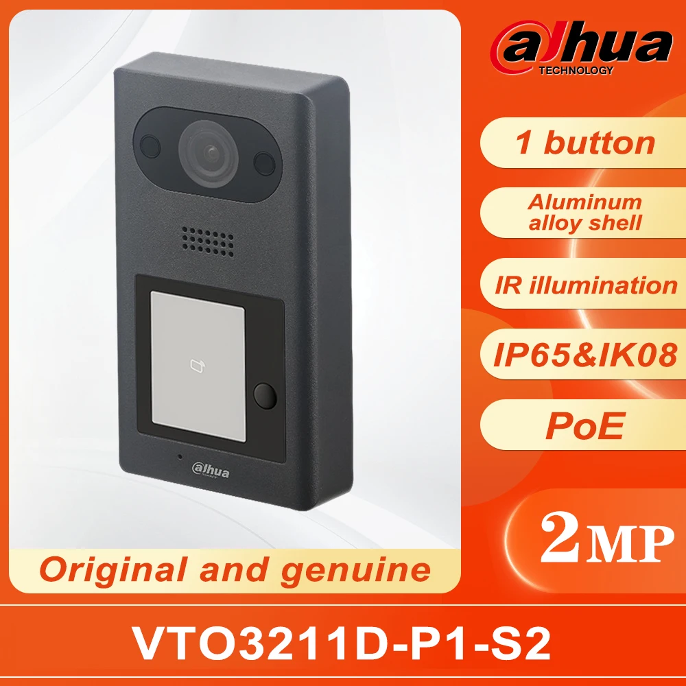 Dahua IP 1/2/4-кнопочная дверная станция для виллы VTO3211D-P1/P2/P4-S2