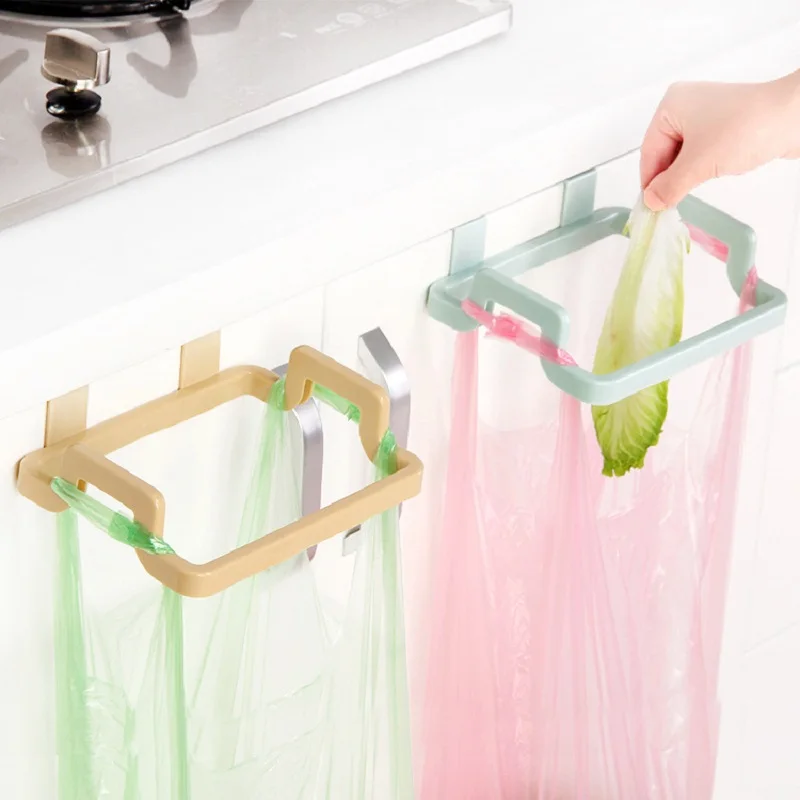 

Kitchen Hanging Trash Bag Rack Portable Trash Bag Plastic Garbage Bag Holder Storage Rack Rubbish Bag Gadgets New