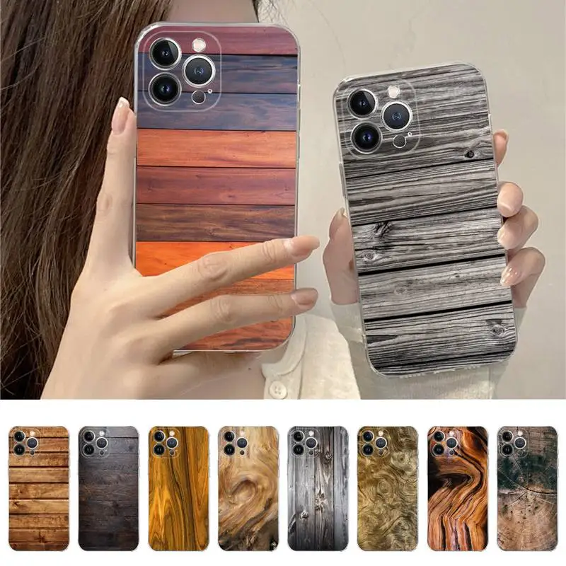 

Wood Grain Phone Case For iPhone 14 11 12 13 Mini Pro XS Max Cover 6 7 8 Plus X XR SE 2020 Funda Shell