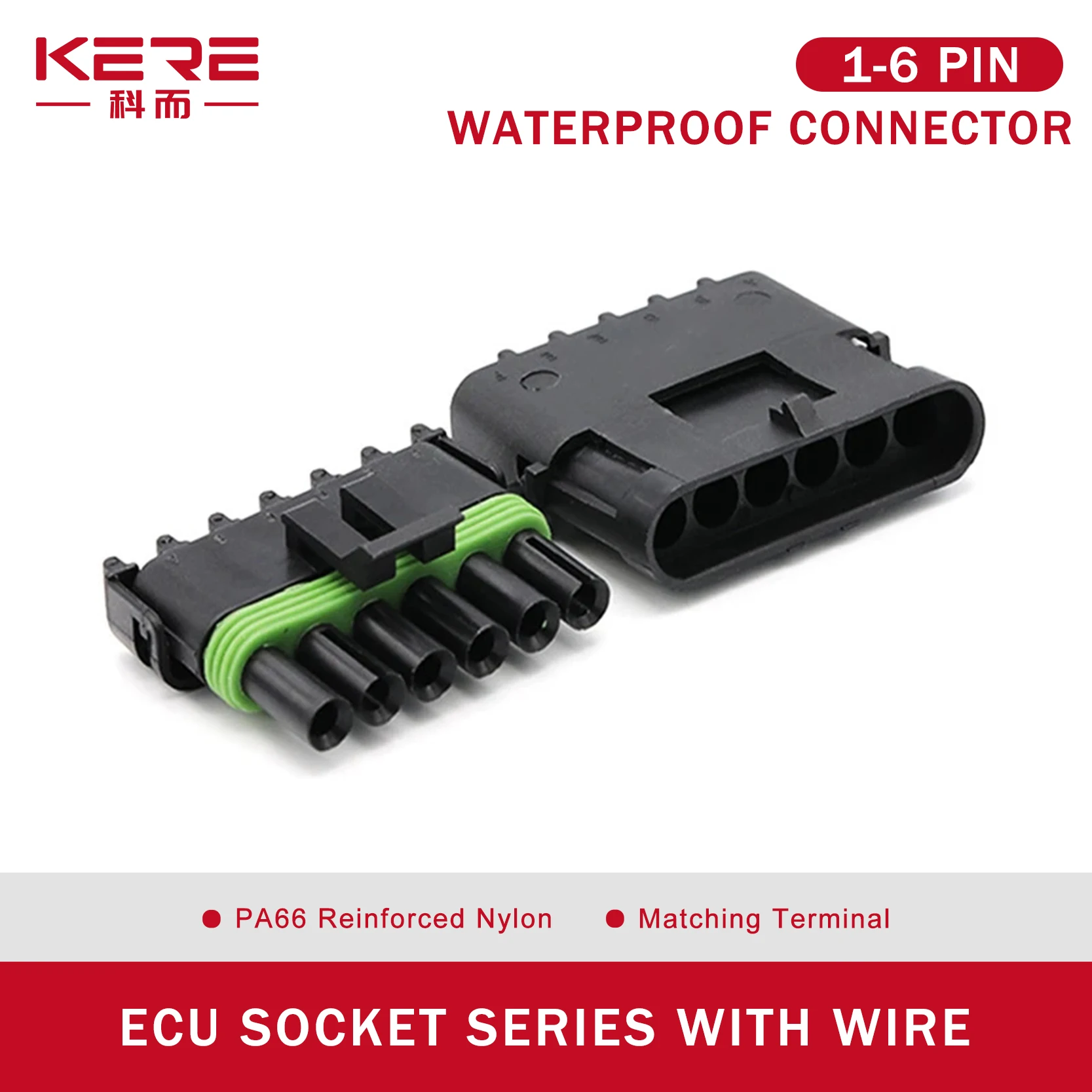 

KERE 5/10/100sets 2.5 Series 1/2/3/4/6 Pin Waterproof Automobile Harness Plug Terminal Sheath Connector 12015792 12015793