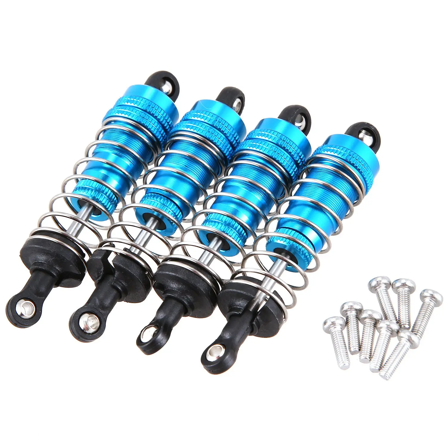 

4Pcs Metal Shock Absorber Damper Replacement Accessory Fit for WLtoys 144001 1/14 4WD RC Drift Racing Car Parts,Blue