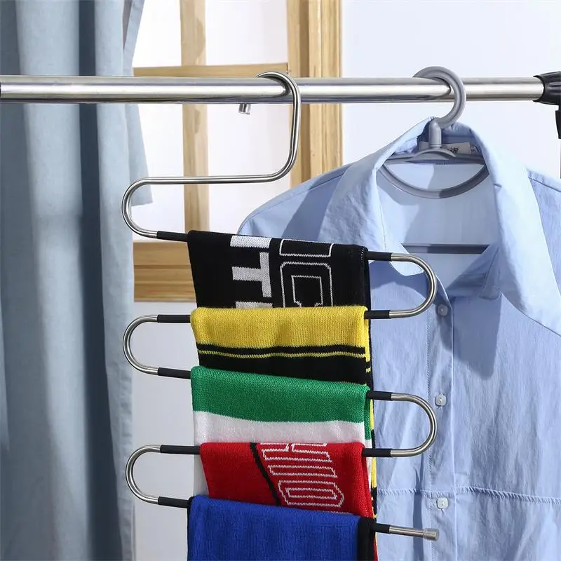 1 Шт. Подвесная Вешалка Для Брюк Из Нержавеющей Стали Многослойная