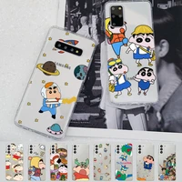 bandai crayon shin chan phone case for samsung s20 s10 lite s21 plus for redmi note8 9pro for huawei p20 clear case