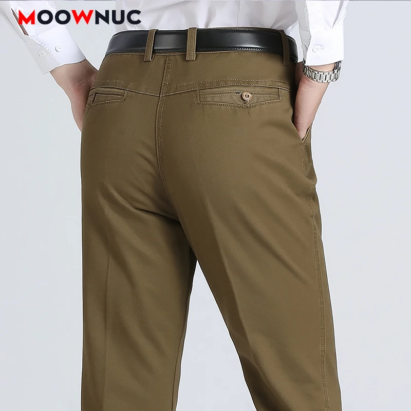 

Spring Fashion Pants Male Men's Casual Trousers 2022 Autumn Full-Length Solid Hombre Business New Plus Size MOOWNUC