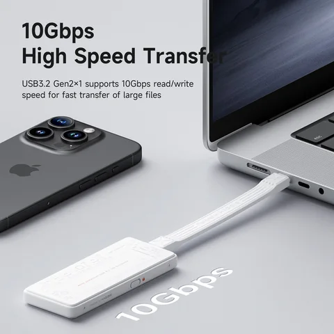 Hagibis M.2 NVMe SSD корпус  USB C 3.2 Gen2 для iPhone 16 15 Pro MacBook