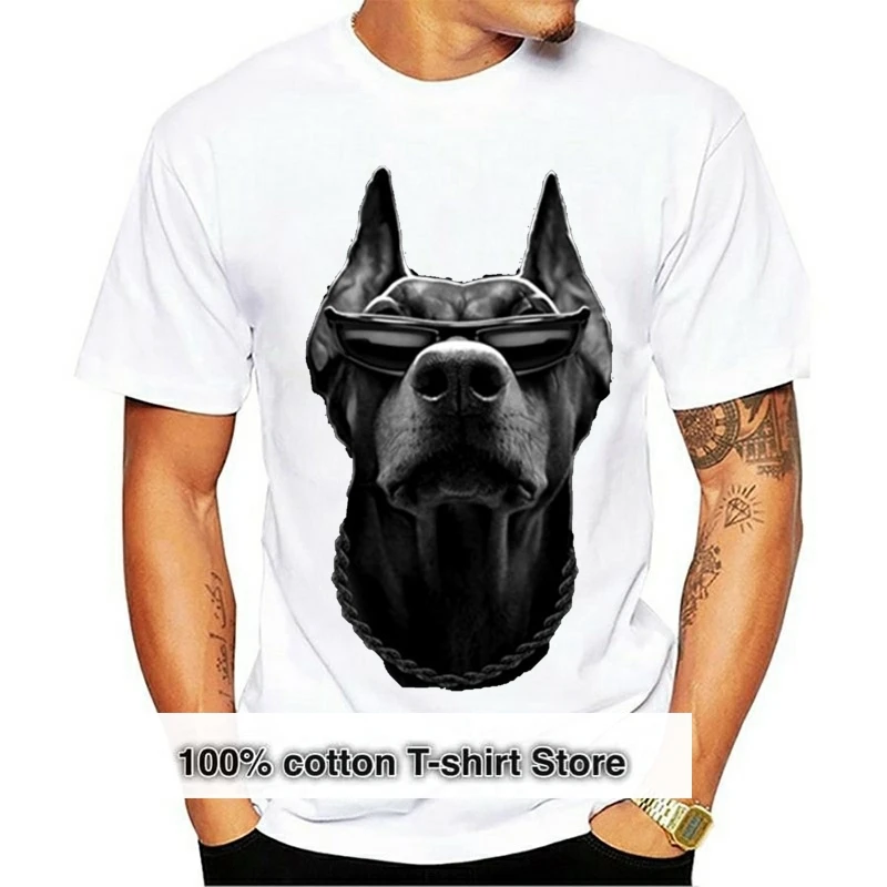 

2019 Fashion Cotton Tee Shirt Fashion Doberman T-Shirt