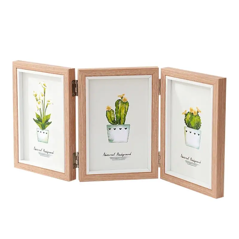 Тройная рама для фотографий деревенская с петлями тройная семейная коллаж