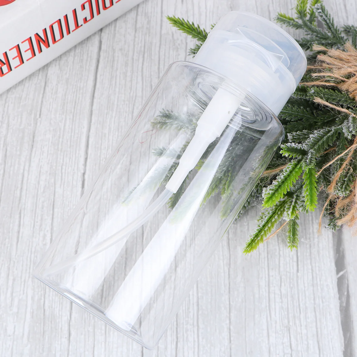 

Clear Press Down Bottle Makeup Remover Container Sample Dispenser Bottle for Home Travel Outdoor 300ml