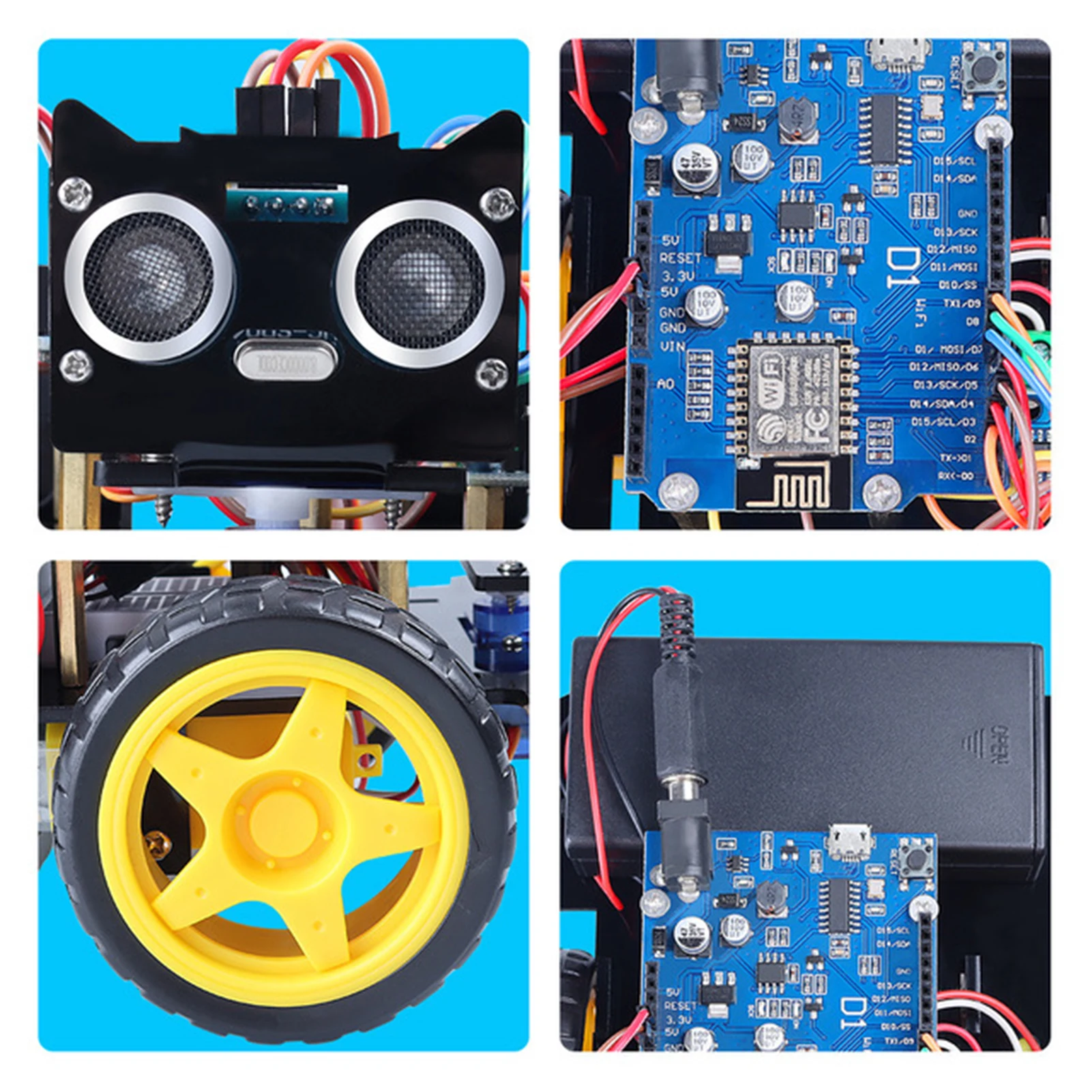 Smart Robot DIY Kit Intelligent Programmable with Arduino System Obstacle Avoidance Tracking STEM Wireless Vehicle | Канцтовары для