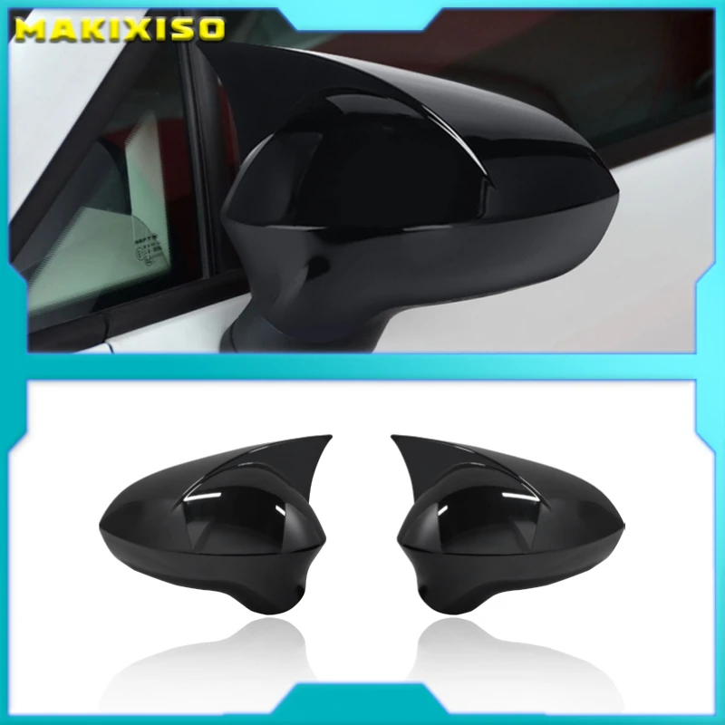 

ABS Black Car Rear View Door Wing Mirror Side Mirror Cover Caps Shell Case For Seat ibiza Cupra 2009-2017